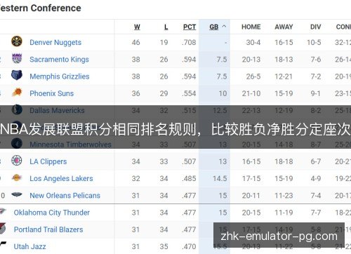 NBA发展联盟积分相同排名规则，比较胜负净胜分定座次